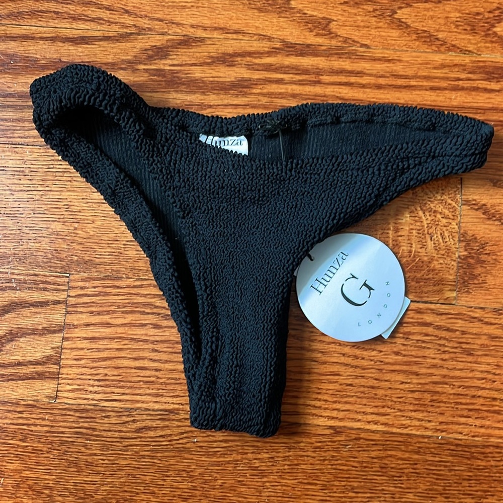 Hunza G Gigi Bikini BOTTOM ONLY Black NWT